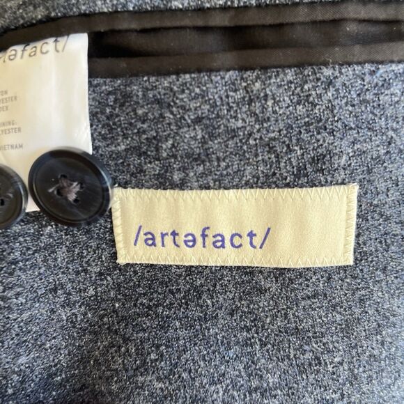 Artefact Mens Unstructured Knit Blazer Size M Heather Blue Preppy Office - Picture 7 of 14